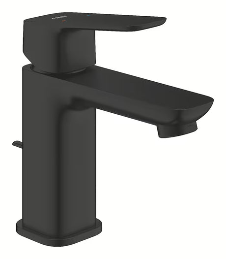 Grohe Cubeo umyvadlová páková baterie v černé matné s výpustí
