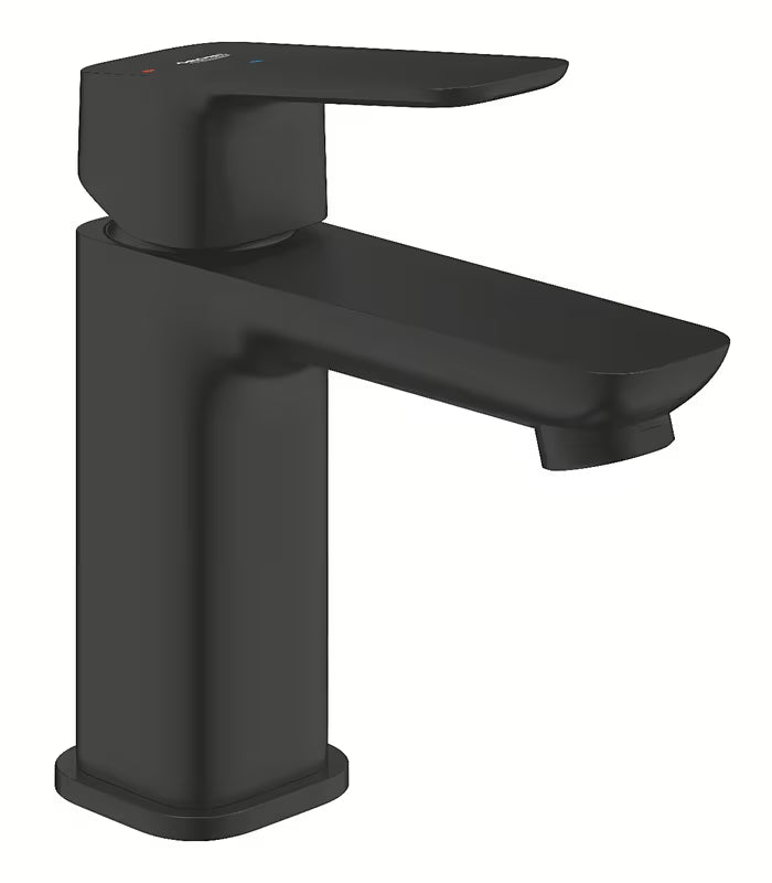 Grohe Cubeo umyvadlová páková baterie v matně černé barvě s clic-clacem