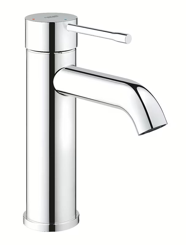 Chromuotas praustuvo maišytuvas Grohe Essence su svirtiniu valdymu ir push-open dugno vožtuvu