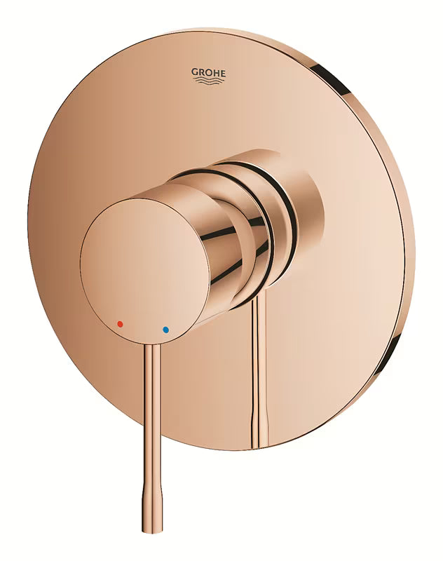 Podomítková páková sprchová baterie Grohe Essence v provedení warm sunset bez podomítkového tělesa.