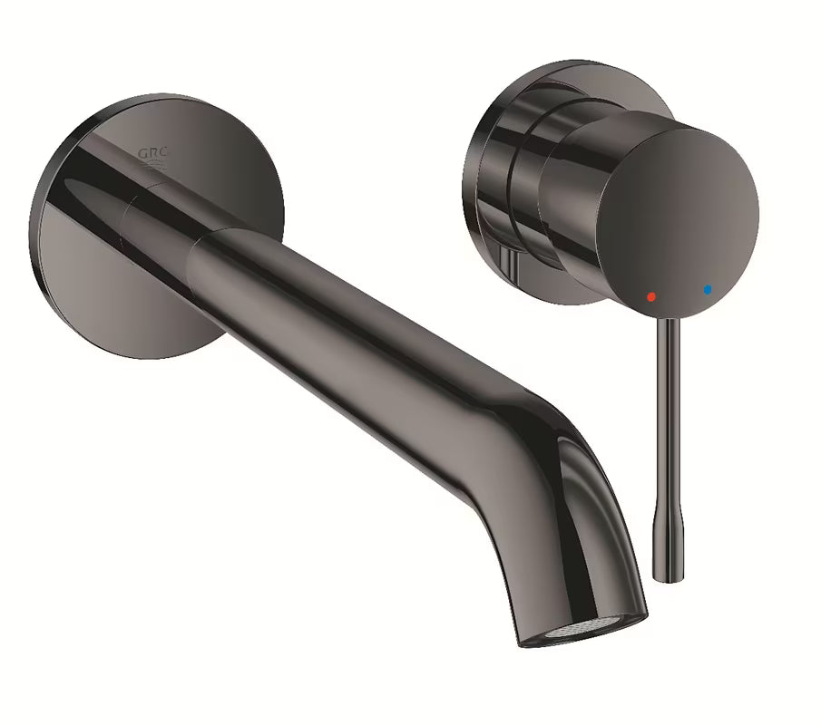Grohe Essence podomítková umyvadlová baterie v provedení Hard Graphite bez podomítkového tělesa.