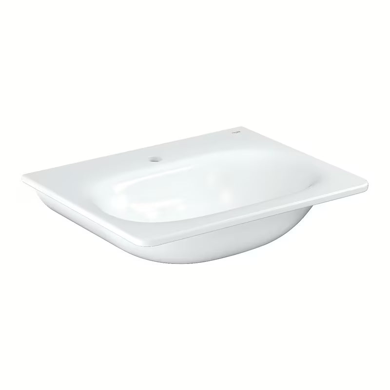 Závěsné keramické umyvadlo Grohe Essence Ceramic 600 x 485 mm v bílé Alpine White s tenkým okrajem