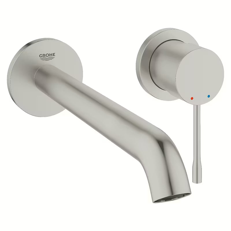 Podomítková umyvadlová baterie Grohe Essence New v provedení supersteel pro nástěnnou montáž