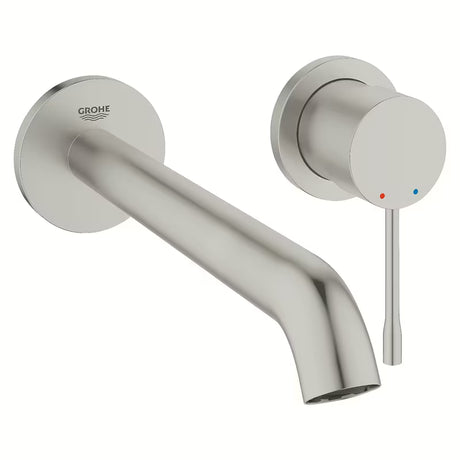 Podomítková umyvadlová baterie Grohe Essence New v provedení supersteel pro nástěnnou montáž