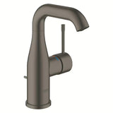 Umyvadlová páková baterie Grohe Essence New s výpustí v povrchu brushed hard graphite.