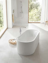 Podlahová vanová baterie Grohe Essence New v chromu s ruční sprchou a otočným výtokem