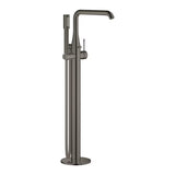 Podlahová vanová baterie Grohe Essence New se sprchovým setem v povrchové úpravě Hard Graphite.