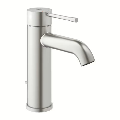 Umyvadlová páková baterie Grohe Essence New s vysokou výpustí a povrchem supersteel.