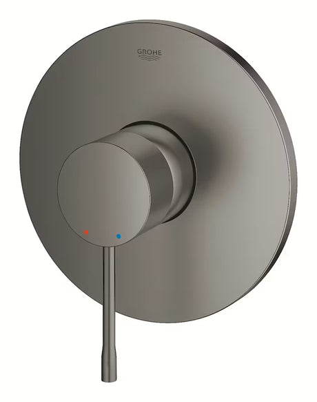 Podomítková páková sprchová baterie Grohe Essence New v provedení brushed hard graphite