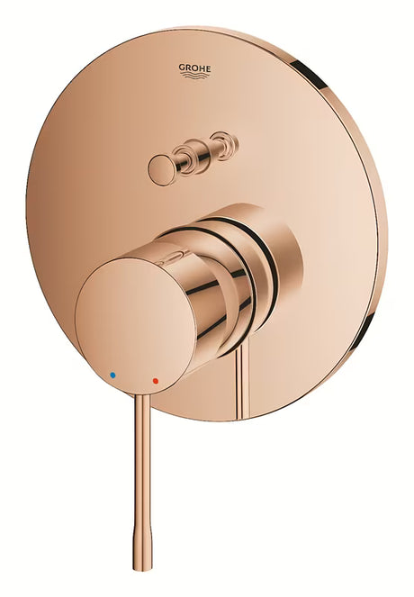 Podomítková sprchová a vanová baterie Grohe Essence New v provedení warm sunset s 2směrným přepínačem