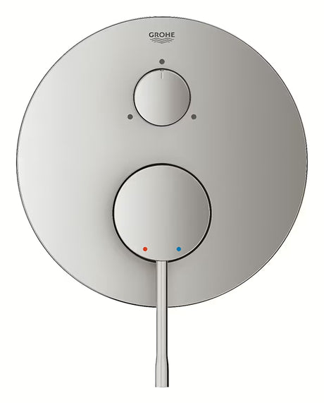 Podomítková sprchová baterie Grohe Essence New v provedení supersteel s pákou a 3směrným přepínačem.