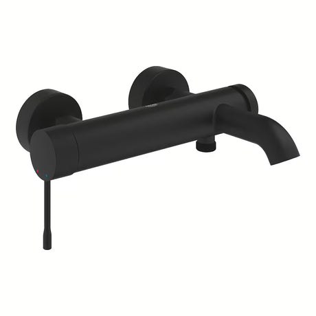 Nástěnná páková vanová baterie Grohe Essence New v matné barvě phantom black