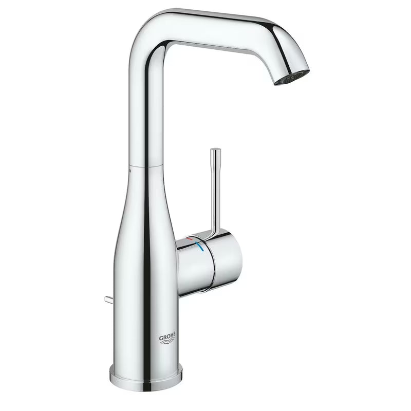 Grohe Essence New vysoká umyvadlová baterie v chromu s otočným ramínkem a výpustí