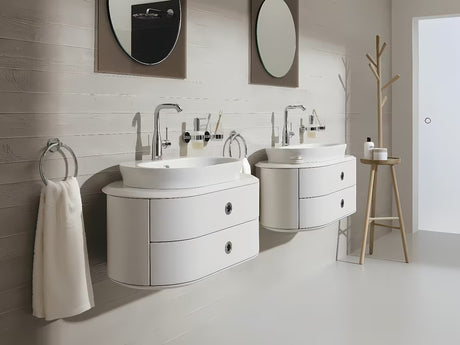 Grohe Essence New vysoká umyvadlová baterie v chromu s otočným ramínkem a výpustí
