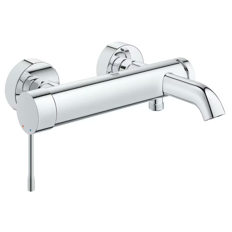 Nástěnná páková vanová baterie Grohe Essence New v chromu s automatickým přepínačem vana sprcha