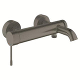 Nástěnná vanová páková baterie Grohe Essence New v povrchové úpravě Brushed Hard Graphite s přepínačem vana sprcha.