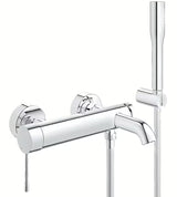 Chromová nástěnná vanová baterie Grohe Essence New se sprchovým setem