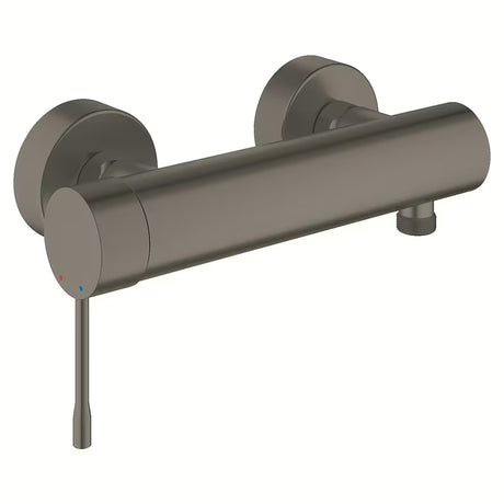 Nástěnná páková sprchová baterie Grohe Essence New v provedení brushed hard graphite.