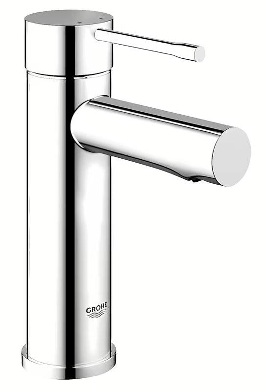 Chromová umyvadlová baterie Grohe Essence New s pákovým ovládáním a hladkým tělem