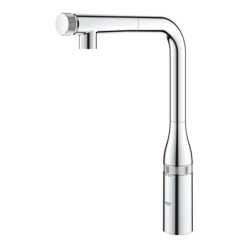 Grohe Essence SmartControl dřezová baterie v chromu s vysokou otočnou výpustí a vytahovací sprchou