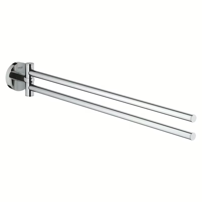 Chromový držák ručníků Grohe Essentials se dvěma otočnými rameny a skrytým upevněním