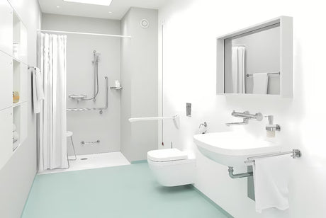Chromový držák ručníků Grohe Essentials se dvěma otočnými rameny a skrytým upevněním