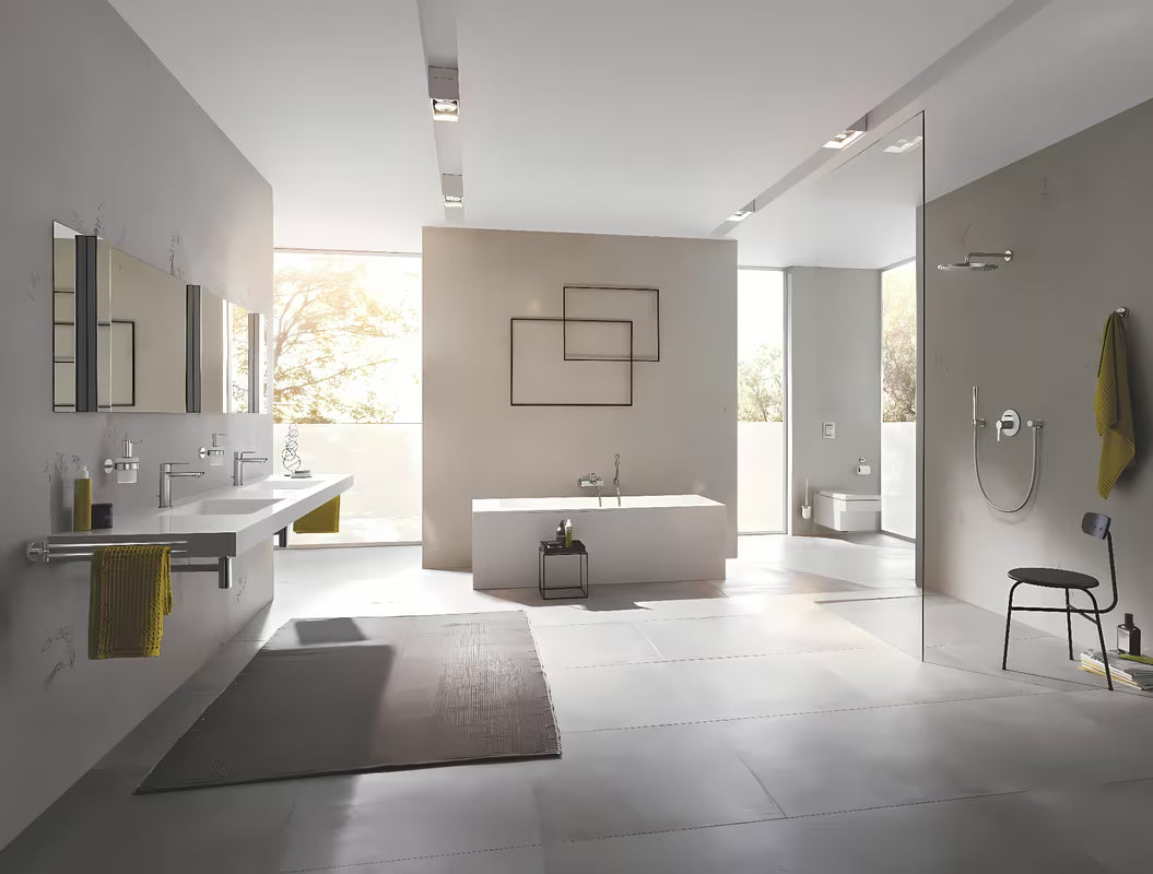 Držák ručníků Grohe Essentials se dvěma otočnými rameny v matném provedení SuperSteel