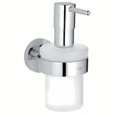 Grohe Essentials dávkovač tekutého mýdla bez držáku v chromovém provedení se skleněnou nádobkou