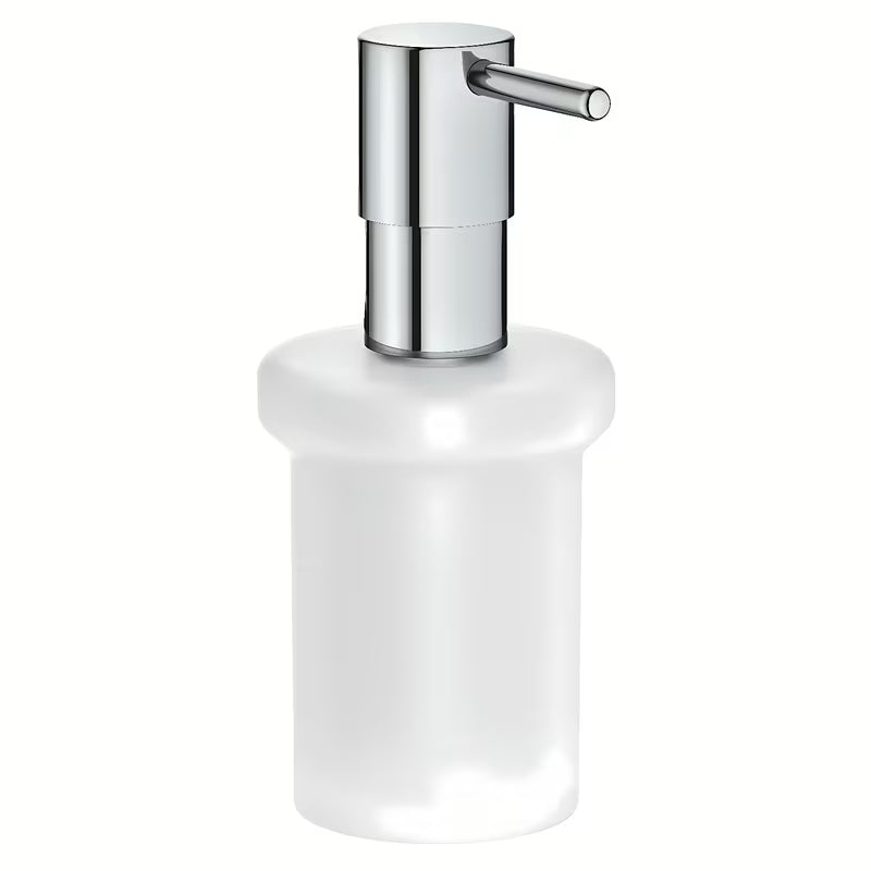 Grohe Essentials dávkovač tekutého mýdla bez držáku v chromovém provedení se skleněnou nádobkou