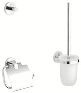 Chromová sada koupelnových doplňků Grohe Essentials s háčkem, držákem papíru s krytem a WC kartáčem