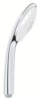 Ruční sprcha Grohe Euphoria 110 Massage v chromu s bílým sprchovým diskem a třemi režimy proudu.