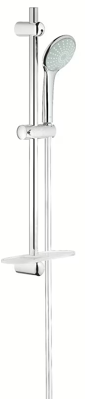 Sprchový set Grohe Euphoria 110 Duo v chromu s ruční sprchou, sprchovou tyčí, hadicí a poličkou EasyReach.