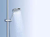 Sprchový set Grohe Euphoria 110 Duo v chromu s ruční sprchou, sprchovou tyčí, hadicí a poličkou EasyReach.