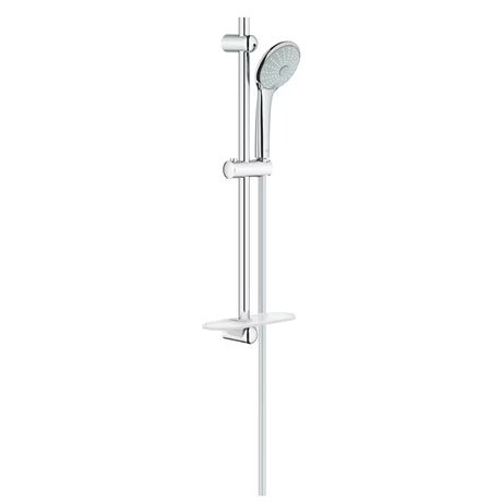 Sprchový set Grohe Euphoria 110 Massage v chromovém provedení s tyčí, hadicí a poličkou EasyReach.