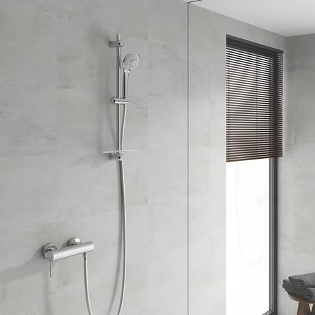 Sprchový set Grohe Euphoria 110 Champagne v chromu s ruční sprchou, tyčí a poličkou EasyReach