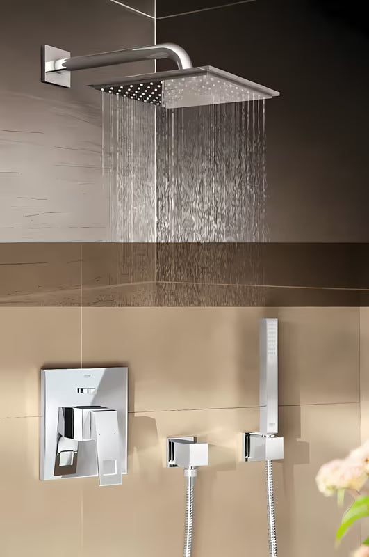 Čtvercová hlavová sprcha Grohe Euphoria Cube 150 v chromu s režimem Rain