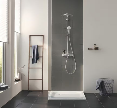 Chromový sprchový systém Grohe Euphoria SmartControl s termostatem, hlavovou sprchou a ruční sprchou