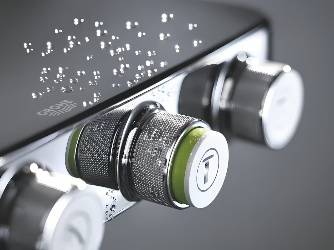 Chromový sprchový systém Grohe Euphoria SmartControl s termostatem, hlavovou sprchou a ruční sprchou