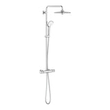 Chromový sprchový systém Grohe Euphoria System s termostatickou baterií, hlavovou a ruční sprchou