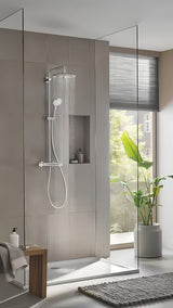 Chromový sprchový systém Grohe Euphoria System s termostatickou baterií, hlavovou a ruční sprchou