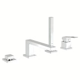 Chromová vanová baterie Grohe Eurocube se sprchovým setem a ruční sprchou Euphoria Cube+.