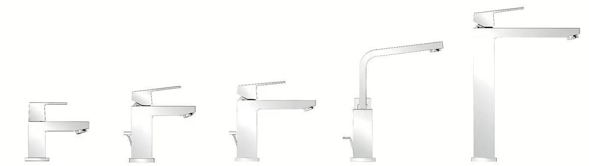 Grohe Eurocube vysoká umyvadlová baterie v chromu s pákovým ovládáním a otočnou výpustí