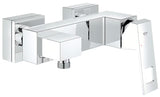 Chromová páková nástěnná sprchová baterie Grohe Eurocube v hranatém designu