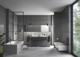 Umyvadlová páková baterie Grohe Eurocube s výpustí v provedení kartáčovaný Hard Graphite.