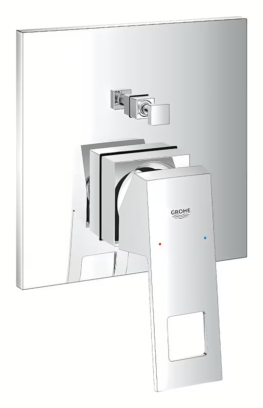Podomítková sprchová a vanová baterie Grohe Eurocube v chromu s pákou a 2směrným přepínačem