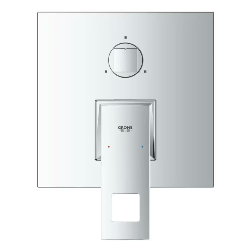 Podomítková sprchová a vanová baterie Grohe Eurocube v chromovém provedení s pákou a 3směrným přepínačem.