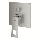 Podomítková sprchová a vanová baterie Grohe Eurocube supersteel s pákou a 3směrným přepínačem