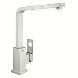 Dřezová páková baterie Grohe Eurocube s vysokou výpustí v provedení supersteel