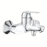Chromová nástěnná vanová baterie Grohe Euroeco s pákovým ovládáním a přepínačem vana sprcha