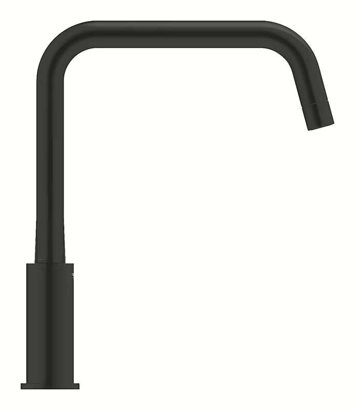 Matně černá dřezová baterie Grohe Eurosmart s vysokou otočnou výpustí